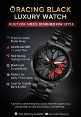 New High Quality Original Men Luck Flywheel Waterproof Quartz Watch