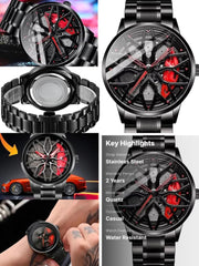 New High Quality Original Men Luck Flywheel Waterproof Quartz Watch